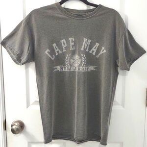 New Jersey Distressed Cotton Beach Tee Size M